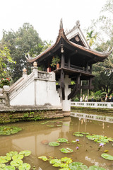 Fototapeta premium One Pillar pagoda is a historic Buddhist temple in Hanoi, the capital of Vietnam. It is regarded alongside the Perfume Temple