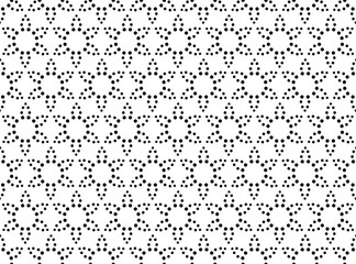 Flower geometric pattern. Seamless vector background. White and black ornament. Ornament for fabric, wallpaper, packaging. Decorative print