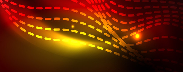 Fototapeta premium Shiny neon lines techno magic futuristic background, magic energy space light concept, abstract background wallpaper design