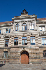 Historical buildings in Dresden old town in sunny spring day, Germany 