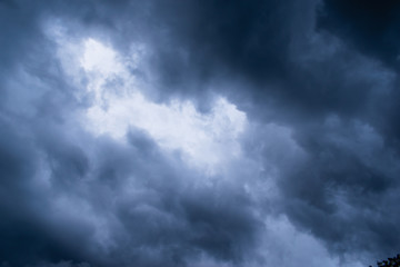 Obraz premium Cover the sky with rain clouds.