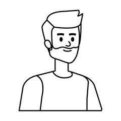 young man with beard avatar character