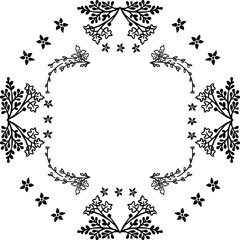 Vector illustration decoration wreath frame for invitation card