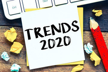 Handwriting text Trends 2020 - business concept