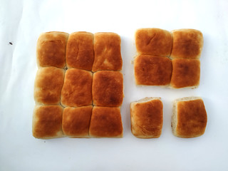 Loaf of bread isolated on white background