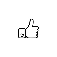 like hand symbol outline