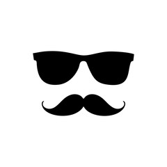 mustache with sunglasses icon