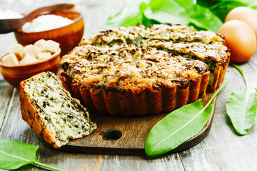 Sweet cake with sorrel