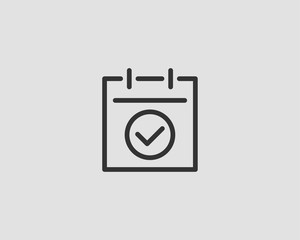 Calendar icon vector flat line design