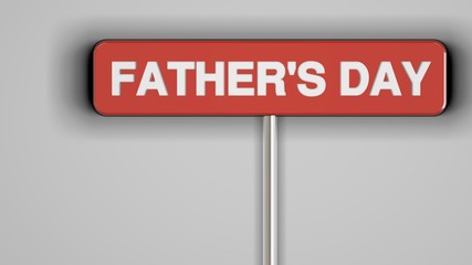 3d rendering of a concept father's day design
