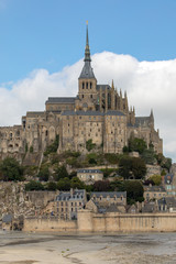 Fototapeta na wymiar Le Mont-Saint-Michel, island with the famous abbey, Normandy, France
