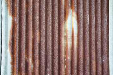 Old metal sheet roof texture.