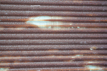 Old metal sheet roof texture.