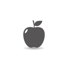 Apple fruit icon simple flat style vector illustration.