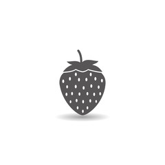 Strawberry fruit icon simple flat style vector illustration.