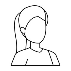 cute young woman avatar character