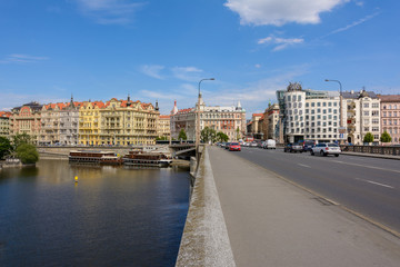 Dancing House in the Historic Center of Prague, Czech Republic