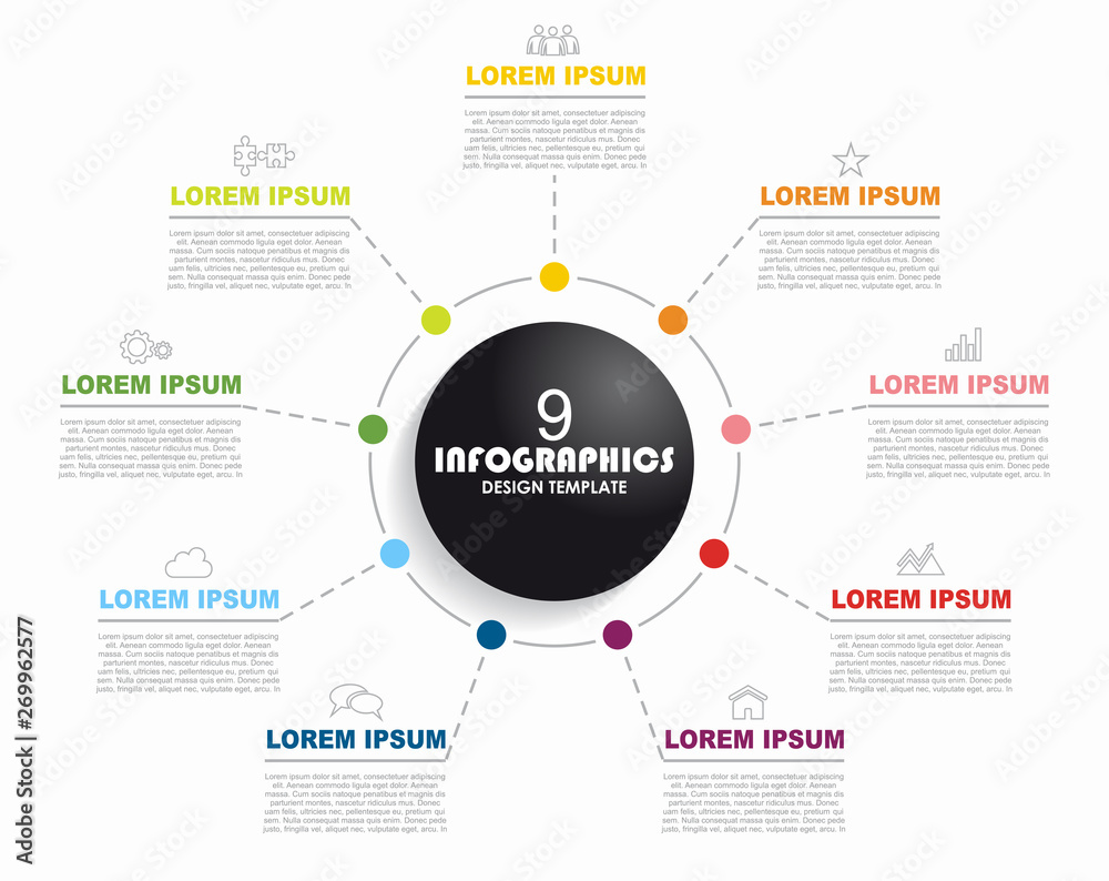 Wall mural infographic design template with place for your data. vector illustration.