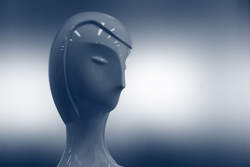 Plastic mannequin head