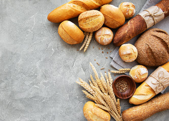 Assortment of baked bread