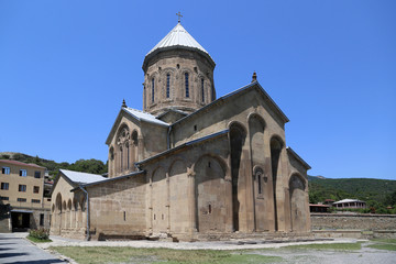 Fototapeta na wymiar Samtavro-Preobrazhenskaya church in the nunnery of St. Nina in Mtskheta, Georgia