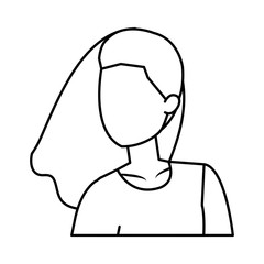 cute young woman avatar character