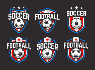 Soccer Vector Emblems Set