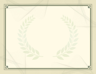 Decorative border and frame template in square shape, vintage frame design for certificate, diploma, voucher and greeting card