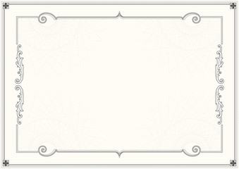 Decorative border and frame template in square shape, vintage frame design for certificate, diploma, voucher and greeting card