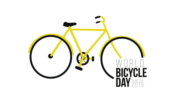 Illustration of world bicycle Day design for banner, greeting cards. - Vector