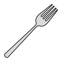 fork cutlery tool icon vector illustration