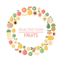 Background with fresh fruits