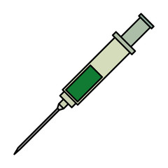 Fototapeta premium injection syringe medical icon vector illustration