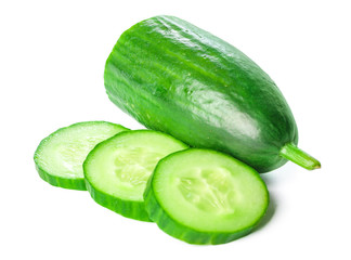 Cucumber isolated on white background