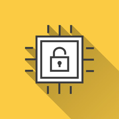 Network security - vector icon for graphic and web design.