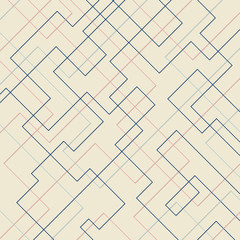 Abstract geometric pattern thin linear square shape and rectangle background. Clean design for fabric wallpaper, cover brochure, poster, banner web, etc.