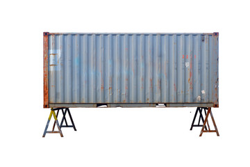 Old cargo containers for transportation and logistics Isolated on a white background. Illustration is easy to change.