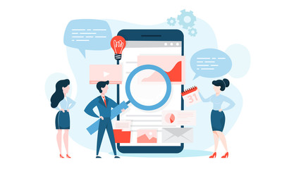 SEO or search engine optimization concept. Marketing strategy