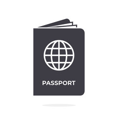 Passport Icon on white background.