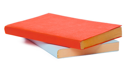 pile of books isolated on white background