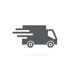 Truck icon on white background