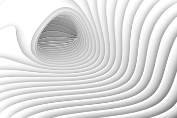 black and white abstract background with line and wave 3D illustration