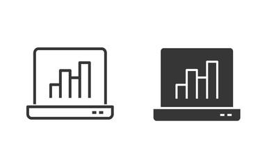 Data analysis vector icon for graphic and web design.