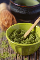 Matcha fine powdered green tea