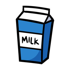 Cartoon Milk Carton Vector Illustration