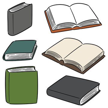 vector set of book