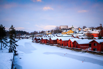 red Houses on Porvoonjoki River
