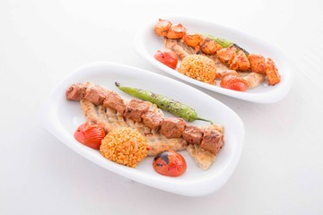 Turkish barbecued chicken and lamb