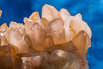 crystal rose quartz semiprecious macro raw stone