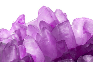 amethyst crystal  quartz semiprecious macro raw stone